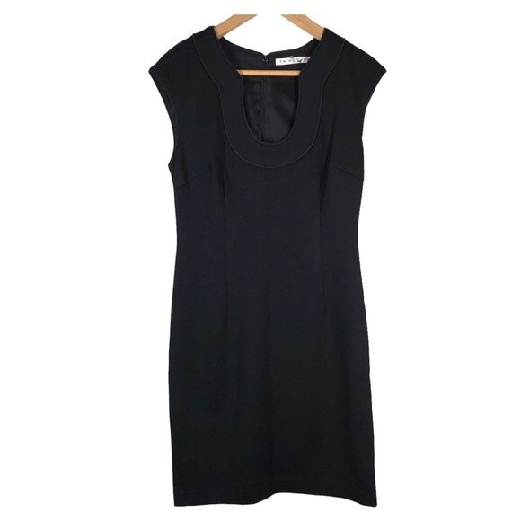 Trina Turk Black Sleeveless Sheath Dress Scoop Neck 4 - Picture 1 of 10